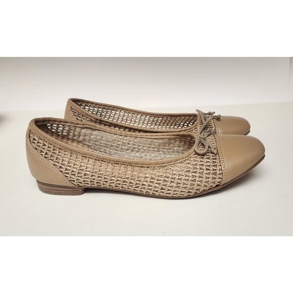 Time and Tru Womens WMTT24FF009 Brown Woven Cap Toe Slip On Size 9 Ballet Flats - Picture 7 of 11